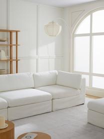 Módulo de esquina sofá Russell, desenfundable, Tapizado: 100% algodón Alta resiste, Tapizado: relleno de espuma, Estructura: madera contrachapada de p, Patas: plástico, Tejido Off White, An 103 x F 103 cm