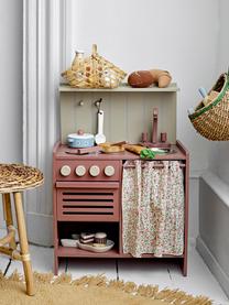 Hrací kuchyňka Pippi, Dřevovláknitá deska střední hustoty (MDF), lotosové dřevo, Nugátová, greige, Š 40 cm, V 58 cm