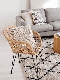 Povlak na polštář s macramé vzorem Nalina, 100% bio bavlna, s certifikátem GOTS, Krémová, Š 45 cm, D 45 cm