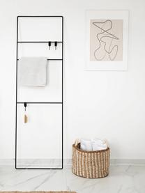 Metalen handdoekrek Estina, Staal, gepoedercoat, Zwart, B 55 x H 180 cm