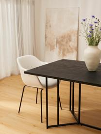 Tavolo in legno di mango Luca, in varie misure, Struttura: metallo, plastica, Legno di mango laccato nero, nero, Larg. 200 x Prof. 100 cm