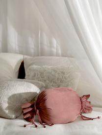 Poduszka z aksamitu Pandora, Blady różowy, Ø 30 cm