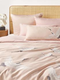 Funda de almohada de satén Yuma, Rosa, An 45 x L 110 cm