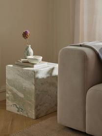 Table d'appoint en marbre Dila, Marbre, MDF, Vert sauge, marbré, larg. 40 x haut. 45 cm