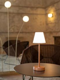 Lámpara de mesa LED para exterior regulable y táctil Lola, portátil, Pantalla: polipropileno, Blanco, rosa, Ø 11 x Al 32 cm