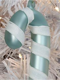 Adorno navideño caramelo Candy, Vidrio, Blanco, turquesa, An 6 x Al 15 cm
