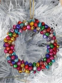 Décoration de sapin de Noël avec clochette Wreath, Métal, enduit, Multicolore, Ø 9 cm