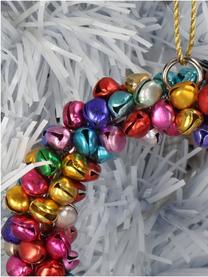 Décoration de sapin de Noël avec clochette Wreath, Métal, enduit, Multicolore, Ø 9 cm