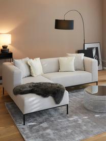 Peau de mouton lisse Oslo, Gris foncé, larg. 60 x long. 90 cm