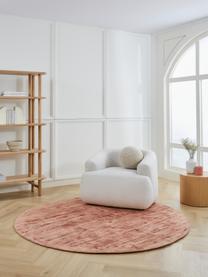 Runder Viskoseteppich Jane, handgewebt, Flor: 100 % Viskose, Nougat, Ø 200 cm (Größe L)