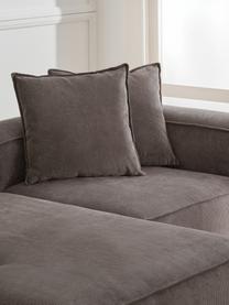 Cojín de pana sofá Lennon, Tapizado: pana (92% poliéster, 8% p, Pana gris pardo, An 60 x F 60 cm