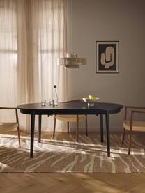 Rozkladací jedálenský stôl z dubového dreva Calary, Čierna, Š 180/230 x H 92