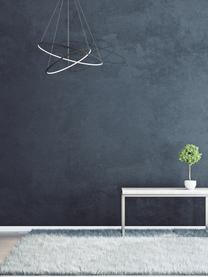 Große LED-Pendelleuchte Orion, Lampenschirm: Metall, beschichtet, Baldachin: Metall, beschichtet, Schwarz, Ø 60 cm