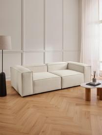 Modulares Sofa Lennon (3-Sitzer), Bezug: 100 % Polyester Der strap, Gestell: Massives Kiefernholz FSC-, Füße: Kunststoff, Webstoff Off White, B 238 x T 119 cm