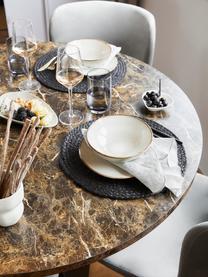Ronde eettafel Amble in marmerlook, Ø 110 cm, Tafelblad: MDF, melamine bekleed, Bruin, marmerlook, Ø 110 cm