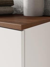 Midi badkamerkast Elisa, B 34 cm, Frame: spaanplaat, melamine geco, Beige, donker hout, B 34 x H 123 cm