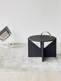 Couchtisch Future aus Eichenholz, Massives Eichenholz, lackiert, Schwarz, Ø 78 cm