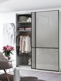 Schwebetürenschrank Montreal, 2-türig, Korpus: Holzwerkstoff, foliert, Leisten: Metall, beschichtet, Spiegelglas, B 200 x H 217 cm