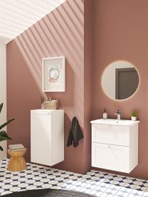 Lavabo con mobiletto con finitura opaca Rafaella, Maniglie: alluminio rivestito, Bianco, Larg. 60 x Alt. 67 cm