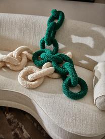 Teddy kussen Chain, 100% polyester  (teddyvacht), Lichtbeige, B 60 x D 20 cm