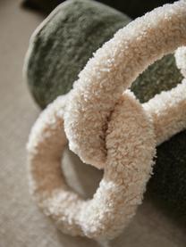 Teddy kussen Chain, 100% polyester  (teddyvacht), Lichtbeige, B 60 x D 20 cm