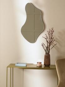 Rahmenloser Wandspiegel Lia in organischer Form, Rückseite: Mitteldichte Holzfaserpla, Spiegelfläche: Spiegelglas, Silber, B 48 x H 80 cm