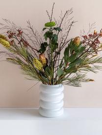 Design-Vase Bulb aus recyceltem Glas, Glas, Weiß, Ø 19 x H 25 cm