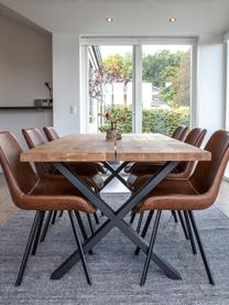 Jídelní stůl s deskou z masivu Montpellier, 200 x 95 cm, Dubové dřevo, černá, Š 200 cm, H 95 cm