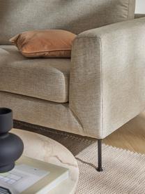 Sofa Cucita (3-Sitzer), Bezug: Webstoff (100% Polyester), Gestell: Massives Kiefernholz, FSC, Füße: Metall, lackiert, Webstoff Hellbeige, B 228 x T 94 cm