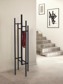 Garderobenständer Eigen aus Eichenholz, Eichenholz, lackiert, Schwarz, B 47 x H 175 cm