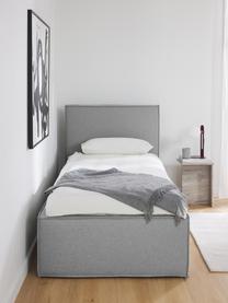 Einzelbett Dream mit Stauraum, Bezug: Polyester (Strukturstoff), Korpus: Massives Kiefernholz, FSC, Webstoff Anthrazit, B 90 x L 200 cm