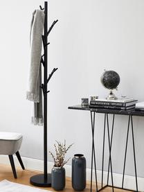 Stojan na oblečenie s 18 háčikmi Tree, Oceľová tyč s práškovým náterom, Čierna, V 170 cm