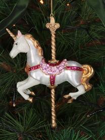 Décoration de sapin de Noël Unicorn, Verre, Multicolore, larg. 12 x haut. 16 cm