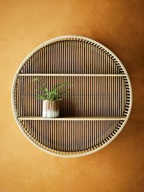 Rundes Bambus-Wandregal Bentra, Rahmen: Bambus, Rattan, Bambus, Ø 60 x T 12 cm
