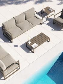 Garten-Loungesofa (3-Sitzer) Comova, Bezug: 100 % Polyester, Gestell: Metall, pulverbeschichtet, Webstoff Hellgrau, Grün, B 225 x T 85 cm