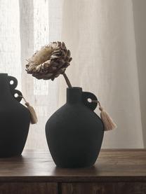 Design-Vase Dollo aus Steingut, Steingut, Schwarz, Ø 14 x H 21 cm
