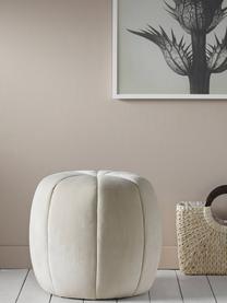 Taburete de terciopelo Peach, Tapizado: terciopelo (100% poliéste, Estructura: madera contrachapada, mad, Terciopelo beige, Ø 45 x Al 45 cm