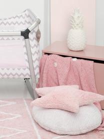 Ręcznie wykonana poduszka z bawełny Star, Jasny różowy, S 54 x D 54 cm