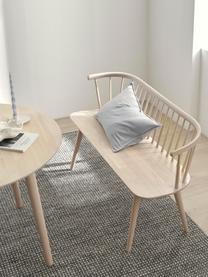 Banc en bois d'hévéa Jolina, Bois d'hévéa massif, Bois d'hévéa, larg. 134 x haut. 76 cm