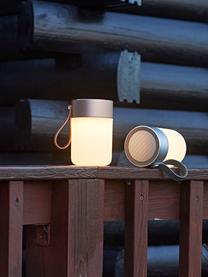 Mobile Dimmbare Tischlampe Sound Jar mit Lautsprecher, Lampenschirm: Kunststoff, Griff: Kunststoff, Kupferfarben, Weiß, Ø 9 x H 14 cm