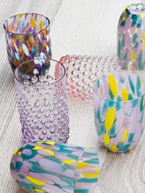 Verres à eau artisanaux avec structure cloutée Hobnail, 6 pièces, Verre, Lilas, Ø 7 x haut. 11 cm, 200 ml