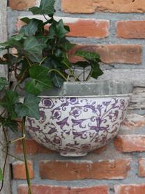 Portavaso grande da parete Cerino, Ceramica, Viola, bianco, Larg. 28 x Alt. 18 cm