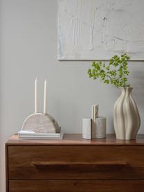 Marmor-Kerzenhalter Como, Marmor, Beige, marmoriert, B 28 x H 12 cm