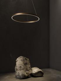 Grosse LED-Pendelleuchte Rim, Lampenschirm: Aluminium, Baldachin: Aluminium, Goldfarben, Ø 60 x H 40 cm