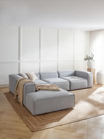 Modulares XL-Ecksofa Lennon, Bezug: 100 % Polyester Der strap, Gestell: Massives Kiefernholz FSC-, Füße: Kunststoff, Webstoff Grau, B 329 x T 269 cm, Eckteil rechts