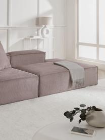 Diván modular de pana Lennon, Tapizado: pana (92% poliéster, 8% p, Estructura: madera de pino maciza, ma, Patas: plástico, Pana gris pardo, An 269 x F 119 cm, respaldo derecho