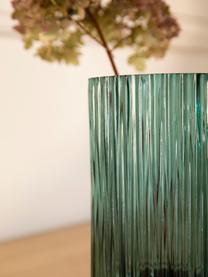 Skleněná váza s kovovou podstavou Lene, Petrolejová, zlatá, Ø 12 cm, V 20 cm