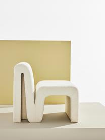 Chaise longue in tessuto bouclé Odette, Rivestimento: 95% poliestere (Bouclé), , Struttura: legno di pino, compensato, Bouclé bianco, Larg. 70 x Prof. 76 cm