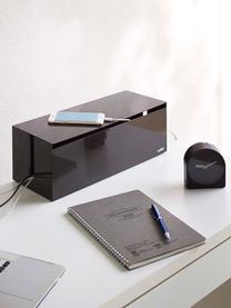 Kabel-Box Web, Kunststoff (Polycarbonat), Polyresin, Schwarz, B 40 x H 15 cm