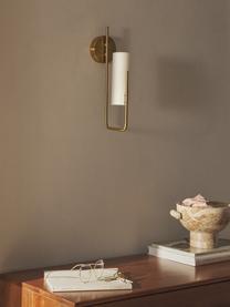 Wandlamp Vivian, Lampenkap: opaalglas, Goudkleurig, B 13 x H 36 cm